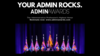 Your admin rocks text on top