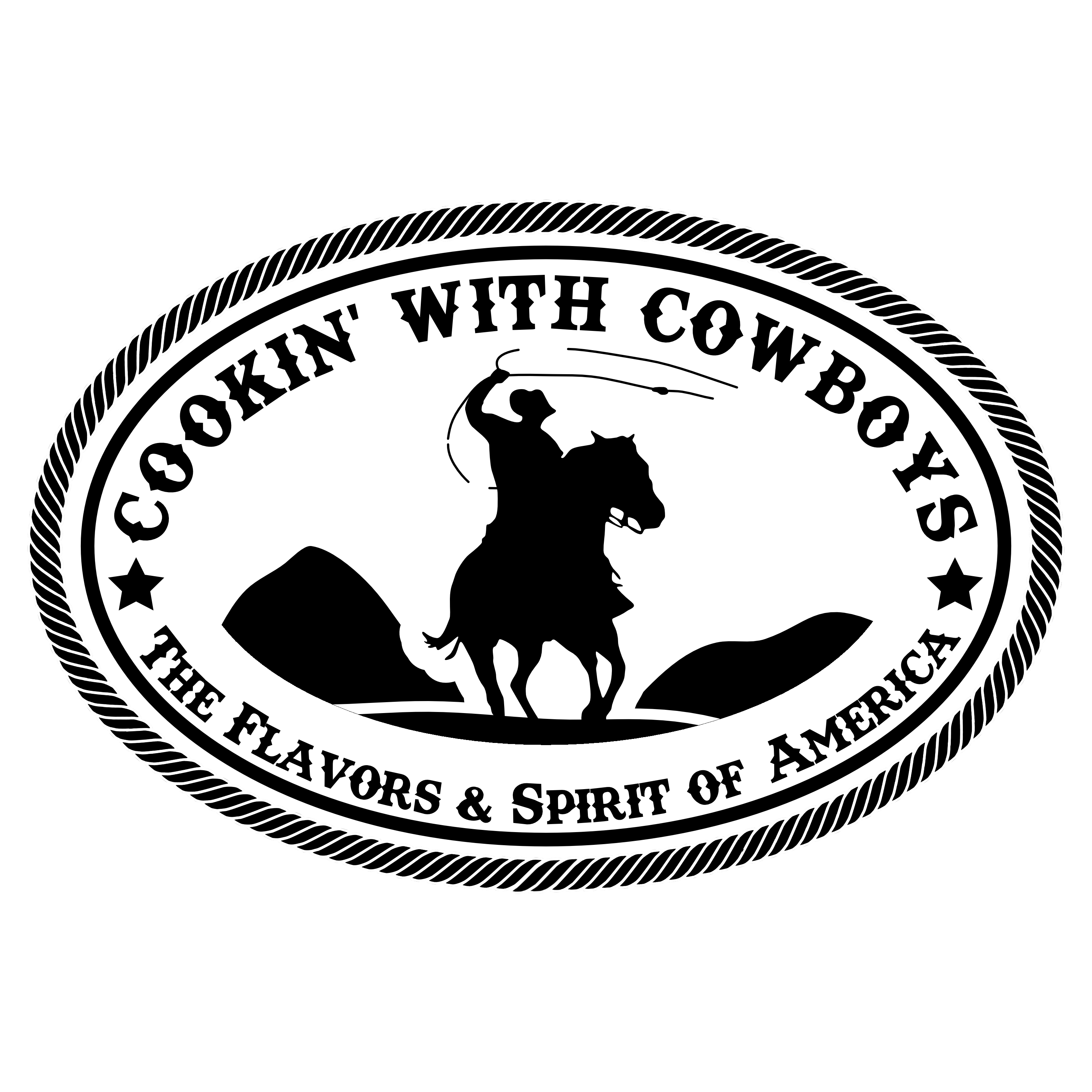 Cooking with cowboys logo (white background)