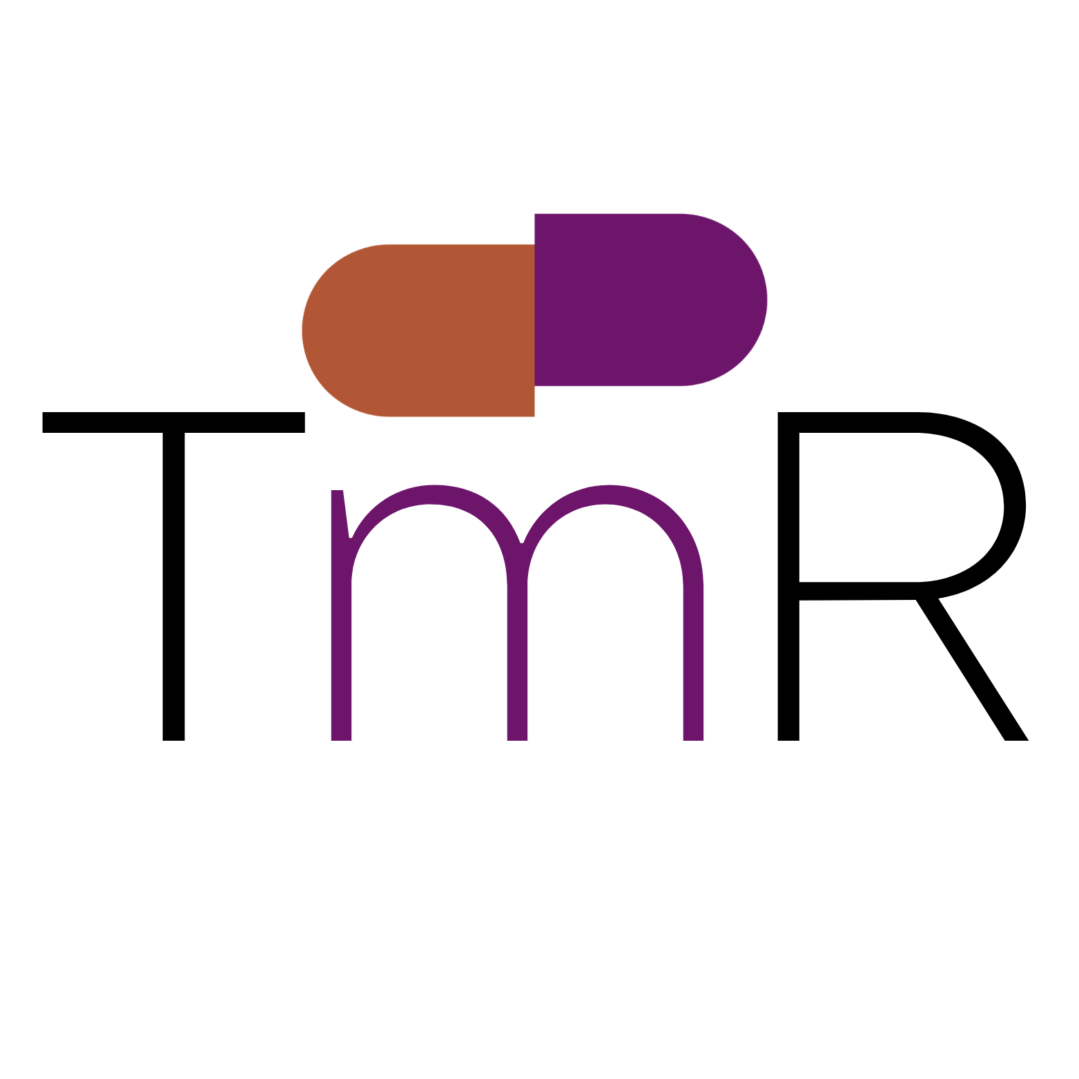Tmr shorthand logo with pill